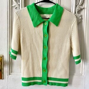 Anthropologie Collared Short Sleeve Shirt with Buttons